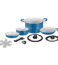 Set pentole da campeggio brunner "carezza 7+1 ΓΈ 22" in alluminio