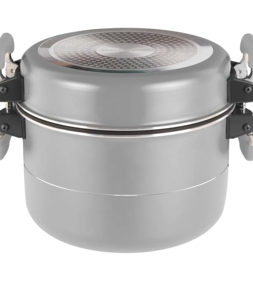 Set pentole da campeggio brunner "fusion 7+1 ø 22" in alluminio e antiaderente