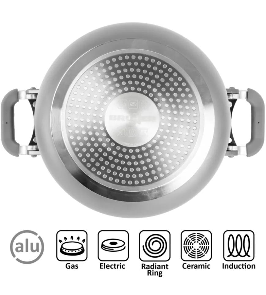 Set pentole da campeggio brunner "fusion 7+1 ø 22" in alluminio e antiaderente