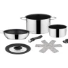 Set pentole da campeggio brunner "academy ng 5+1 ø 20" in acciaio inox antiaderente