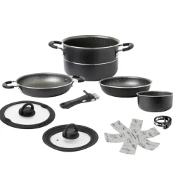 Set pentole da campeggio brunner "pirate ng 7+1 ΓΈ 22" in alluminio antiaderente