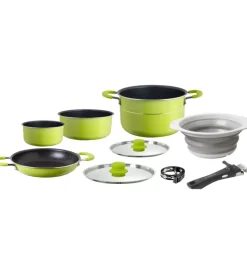 Set pentole da campeggio brunner "juniper ng 8+1 ΓΈ 24" in alluminio antiaderente