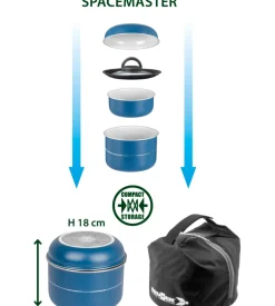 Set pentole da campeggio brunner "carezza spacemaster ø 20" in alluminio