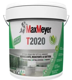 Set pittura murale traspirante max meyer "t2020" bianco 14 lt e fissativo isolante max meyer "fiss'up" trasparente 1 lt