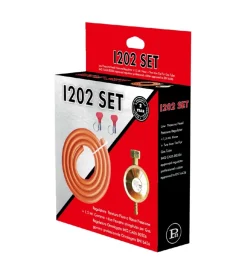 Set regolatore pressione gas con taratura fissa 29/37 mbar