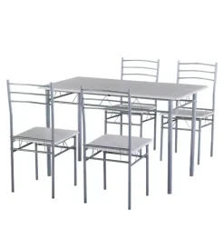 Set sala da pranzo "bergen" stone grey 4 sedute