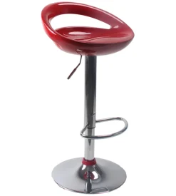 Sgabello da bar "seattle" rosso lucido, 46x42x95 cm