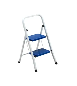 Sgabello "everest" in acciaio 2 gradini 80x46,5x51 cm