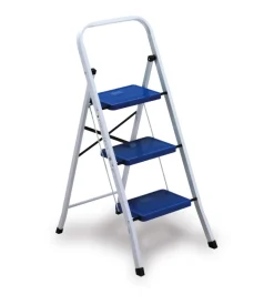 Sgabello "everest" in acciaio 3 gradini 80x46,5x51 cm