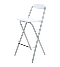 Sgabello pieghevole bellahome bianco 48,5x48x97 cm