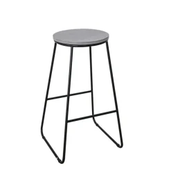 Sgabello rotondo bellahome "industrial" grigio 32x32x71 cm