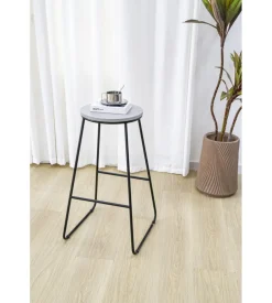 Sgabello rotondo bellahome "industrial" grigio 32x32x71 cm