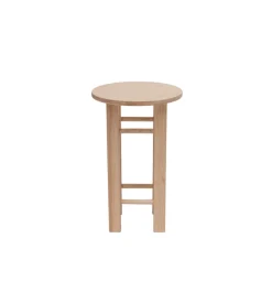 Sgabello toby in faggio naturale, h45 cm