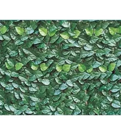 Siepe artificiale essenza in pvc con foglie lauro 300x100 cm