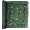 Siepe artificiale essenza in pvc con foglie lauro e rete ombreggiante 300x100 cm