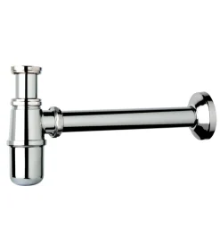 Sifone a bottiglia 1" in ottone cromato, per bagno