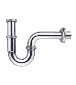 Sifone a "s" 1 1/4" in ottone cromato, per bagno