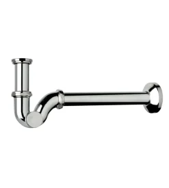 Sifone a "s" 1" in ottone cromato, per bagno