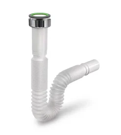 Sifone esterno per fontane da giardino kam in pvc allungabile da 1"1/4