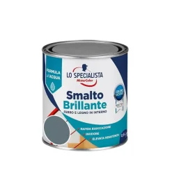 Smalto acqua brillante 0,5 lt. grigio scuro