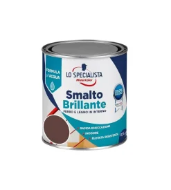 Smalto acqua brillante 0,5 lt. marrone