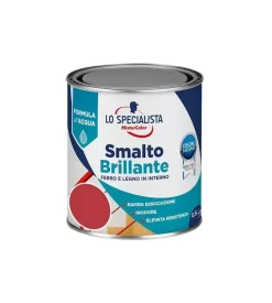 Smalto acqua brillante 0,5 lt. rosso