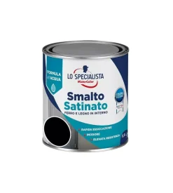 Smalto acqua satinato 0,5 lt. nero