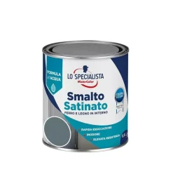 Smalto acqua satinato 0,5 lt. grigio scuro