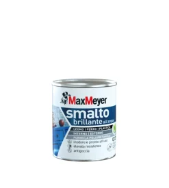 Smalto all'acqua acril-poliuretanico max meyer "brillante" colore grigio pietra, 125 ml