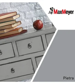 Smalto all'acqua acril-poliuretanico max meyer "brillante" colore grigio pietra, 125 ml