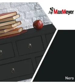 Smalto all'acqua acril-poliuretanico max meyer "brillante" colore nero, 2 litri
