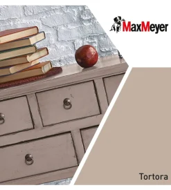 Smalto all'acqua acril-poliuretanico max meyer "brillante" colore tortora, 125 ml