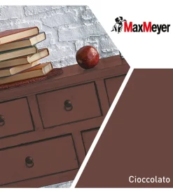 Smalto all'acqua acril-poliuretanico max meyer "brillante" colore cioccolato, 125 ml