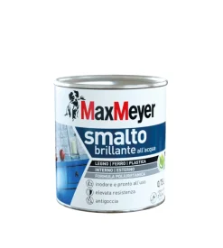 Smalto all'acqua acril-poliuretanico max meyer "brillante" colore arancione ace, 750 ml