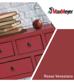 Smalto all'acqua acril-poliuretanico max meyer "brillante" colore rosso veneziano, 125 ml