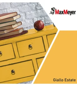 Smalto all'acqua acril-poliuretanico max meyer "brillante" colore giallo estate, 125 ml