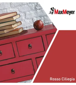 Smalto all'acqua acril-poliuretanico max meyer "brillante" colore rosso ciliegia, 125 ml