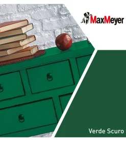 Smalto all'acqua acril-poliuretanico max meyer "brillante" colore verde scuro, 125 ml