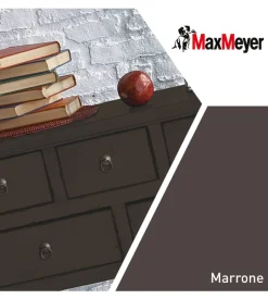 Smalto all'acqua acril-poliuretanico max meyer "brillante" colore marrone, 2 litri