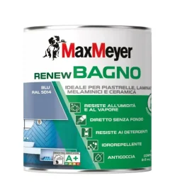 Smalto all'acqua bagno max meyer "renew" blu 0,75 lt