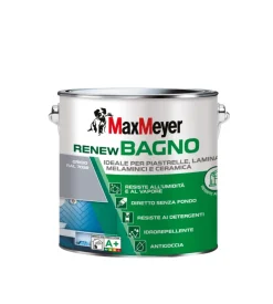 Smalto all'acqua bagno max meyer "renew" grigio 2 lt