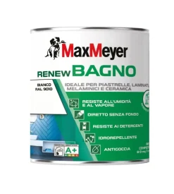 Smalto all'acqua bagno max meyer "renew" bianco 0,75 lt