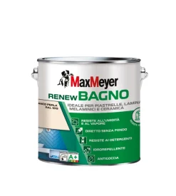Smalto all'acqua bagno max meyer "renew" bianco perla 2 lt