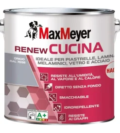 Smalto all'acqua cucina max meyer "renew" grigio 2 lt