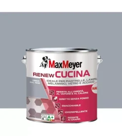 Smalto all'acqua cucina max meyer "renew" grigio 2 lt