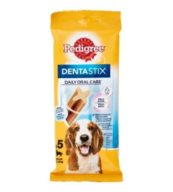 Snack igiene orale per cani di taglia media pedigree "dentastix", 5 pezzi