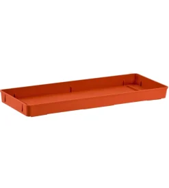 Sottocassetta/sottovaso per gerani colore cotto - lungo 30 cm.