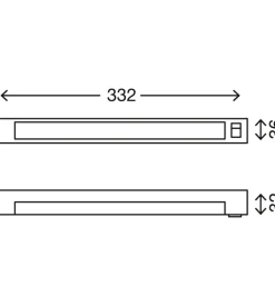 Sottopensile led bianco 33,2 cm, 4,2w