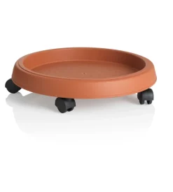 Sottovaso c ruote c. 25 terracotta