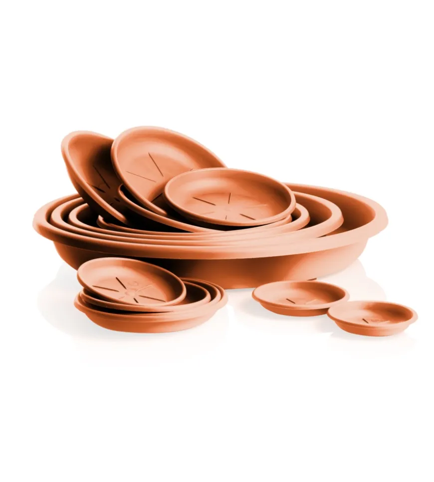 Sottovaso rotondo d.14 terracotta